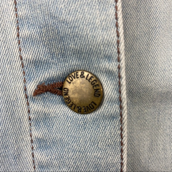 LOVE & LEGENDS Sleeveless Denim Jacket Size 14 - Picture 9 of 12